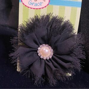 Creations of Grace - Black Pearl Hair clip